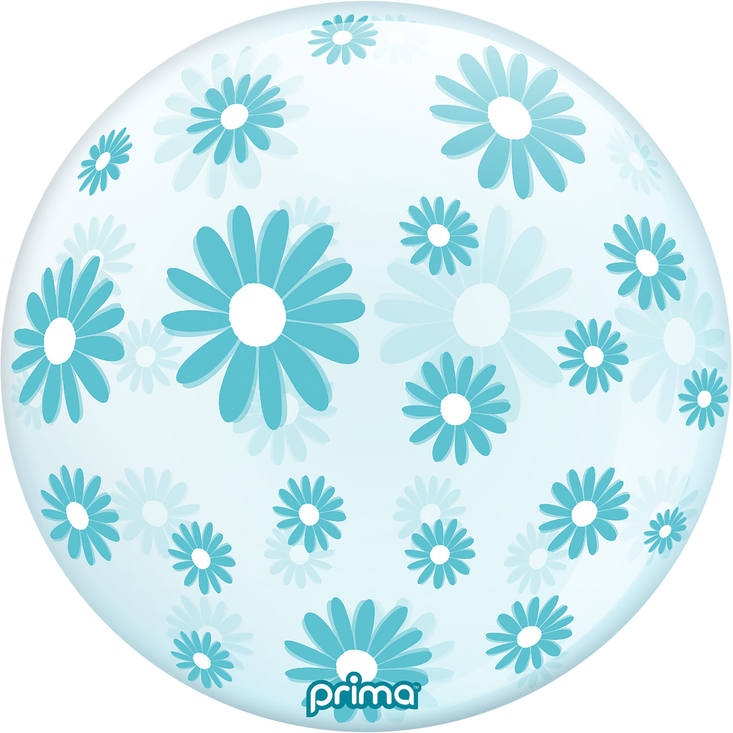 20” Blue Daisies Sphere