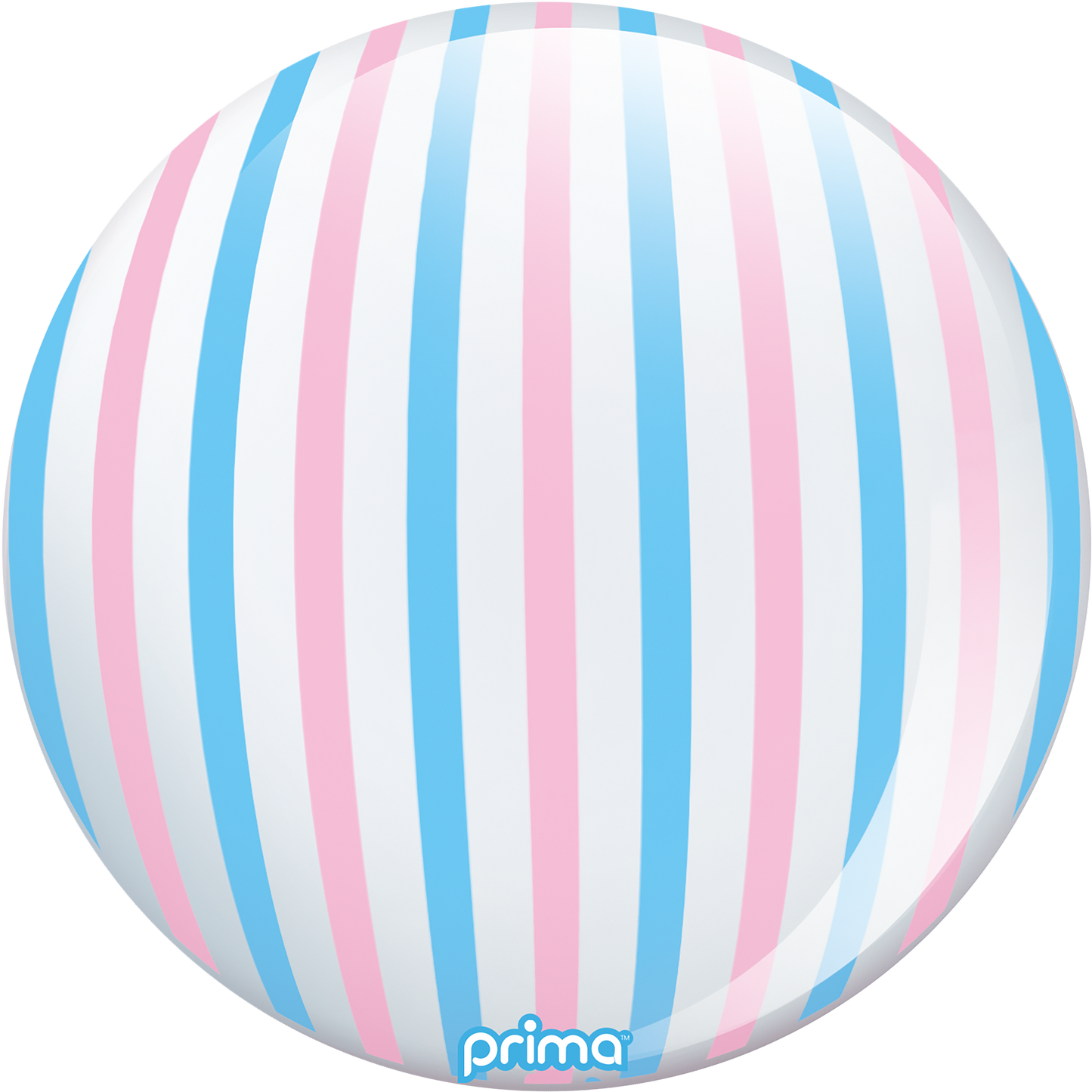 20” Pink & Blue Stripe Sphere