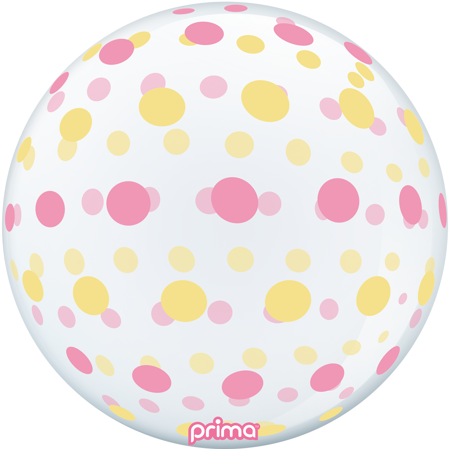 20” Pink Gold Dots Sphere