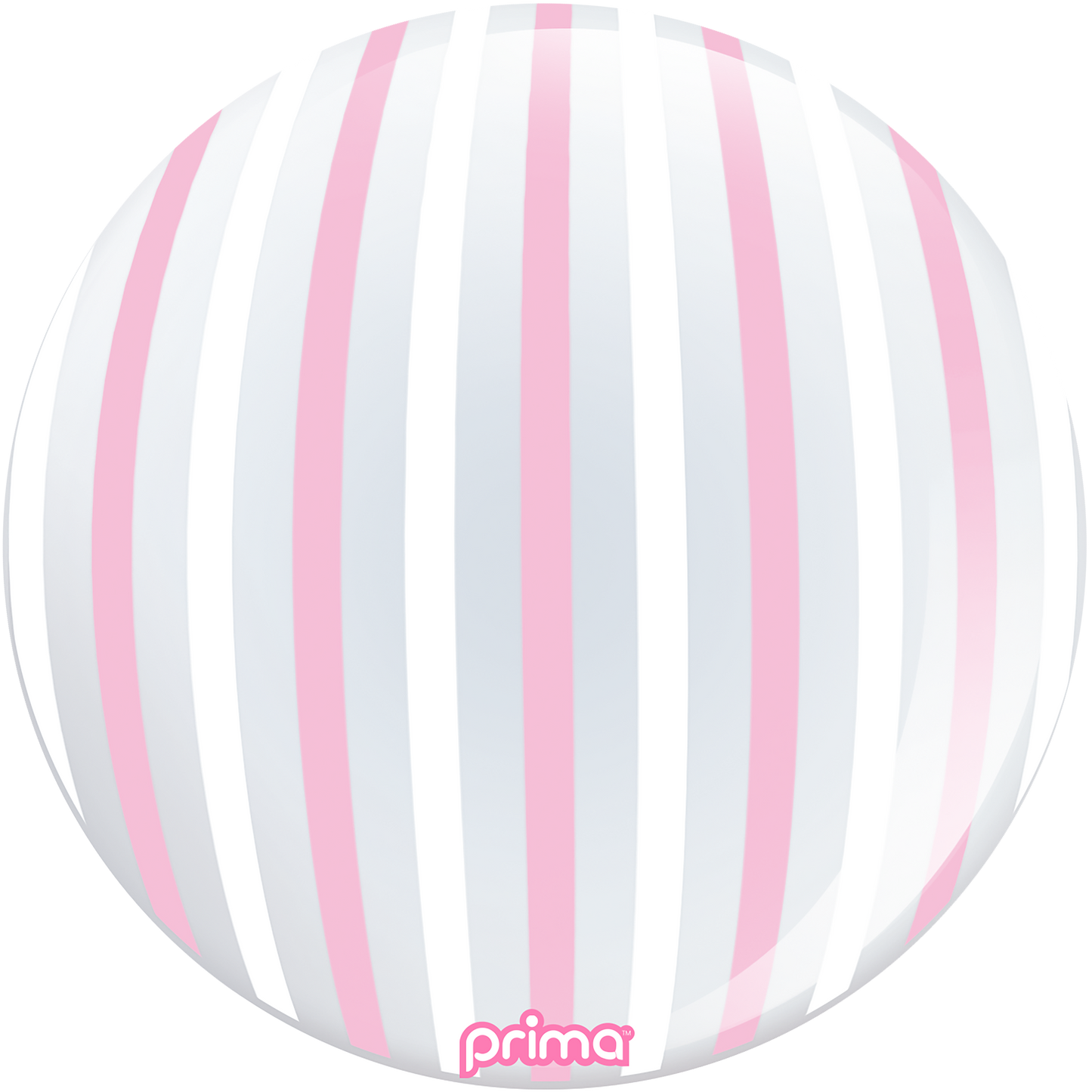 20” Pink & White Stripe Sphere