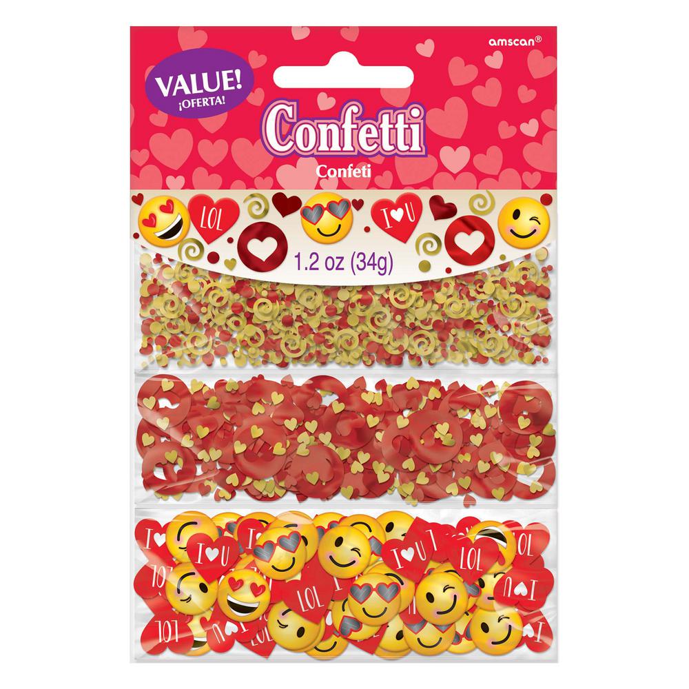 Amscan Love Emoji Foil Confetti 1.2oz