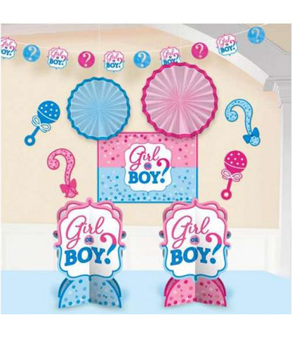 Gender Reveal 'Girl or Boy' Room Decorating Kit