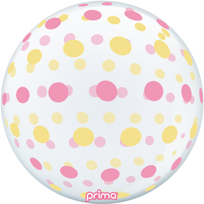 20” Pink Gold Dots Sphere