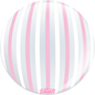 20” Pink & White Stripe Sphere
