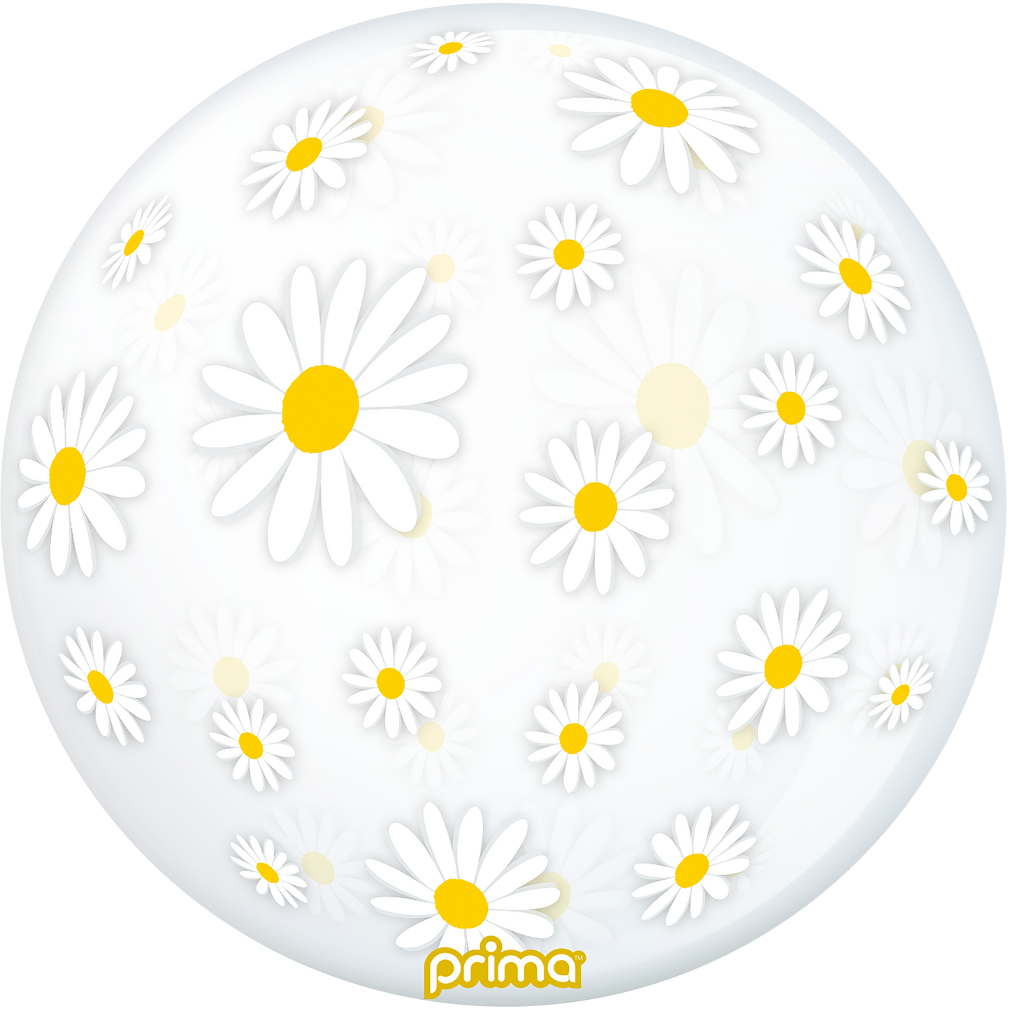 20” White Daisies Sphere