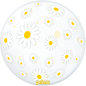 20” White Daisies Sphere