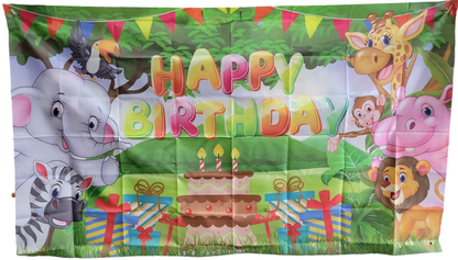 Jungle Happy Birthday Banner