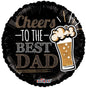 ConverUSA 18" Cheers To Best Dad Balloon-Flat
