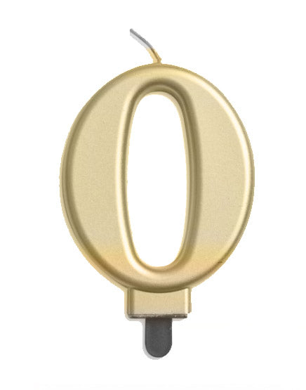 Gold Birthday Cake Wax Candles