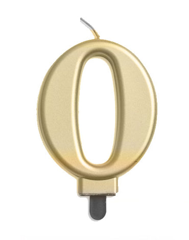 Gold Birthday Cake Wax Candles