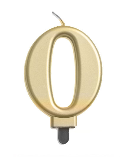 Gold Birthday Cake Wax Candles