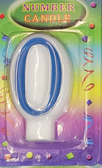 Blue Birthday Cake Number Candles 1ct