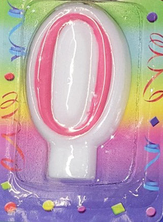 Pink Birthday Cake Number Candles 1ct