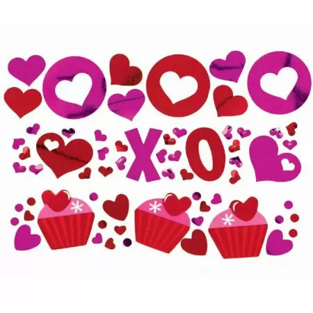 Amscan Hearts and Cupcakes Foil Confetti 1.2oz