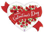 Betallic 37" Satin Red Roses Valentine Foil Balloon