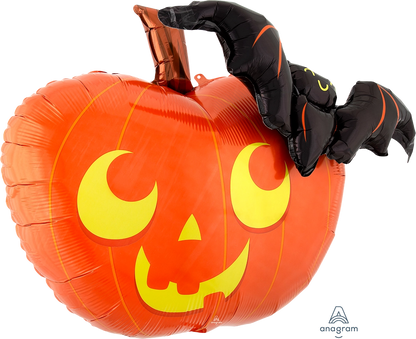 Anagram 31" Pumpkin And Bat Balloon