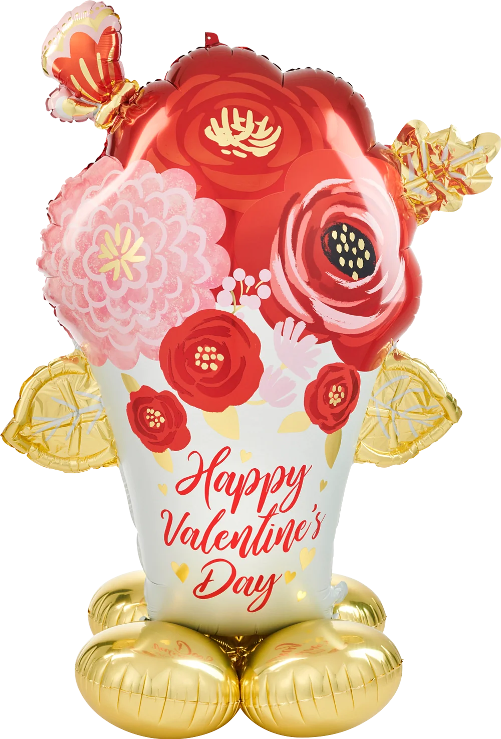 Anagram 53" Happy Valentine's Day Airloonz Flower Bouquet Balloon