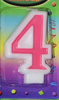 Pink Birthday Cake Number Candles 1ct