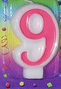 Pink Birthday Cake Number Candles 1ct