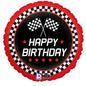 Betallic 18" Happy Birthday Racing Foil Balloon 1ct