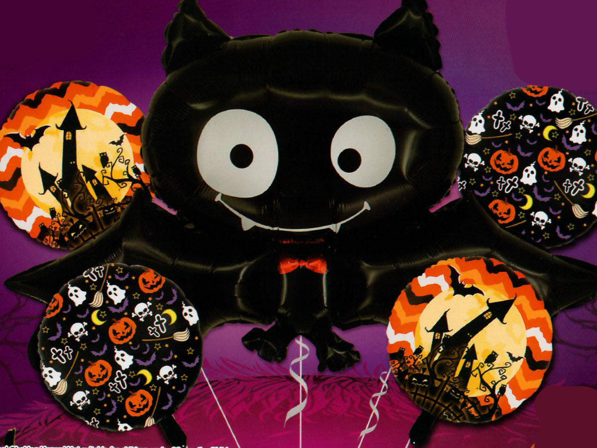 Winner Party Bat Bouquet Balloons 5pc