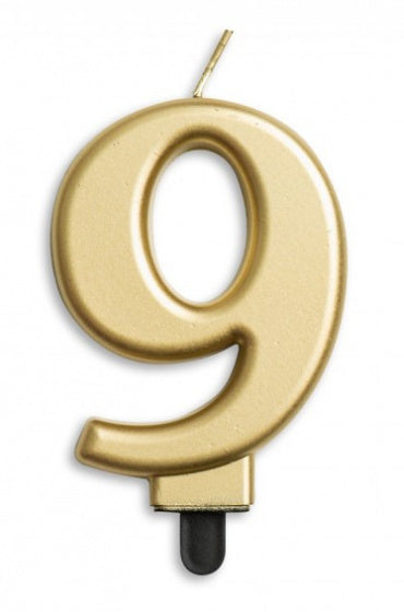 Gold Birthday Cake Wax Candles