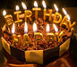 Happy Birthday Gold Candles Set