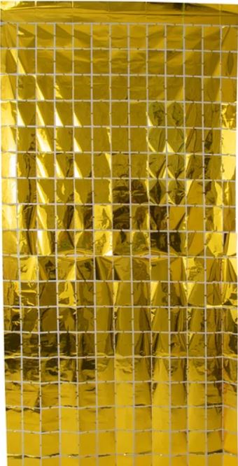 Shiny Square Foil Fringe Curtain