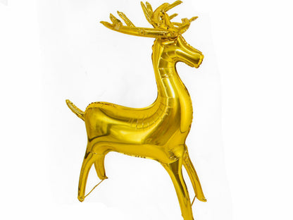 Winner Party 28" Gold Reindeer Balloon 2pc