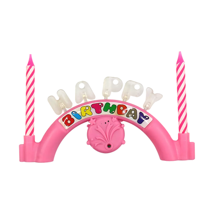 Singing Candles Happy Birthday Pink