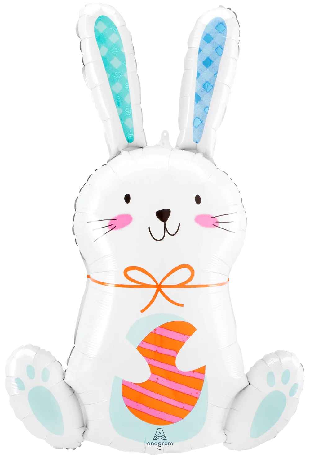 Anagram 33" White Funny Bunny Balloon