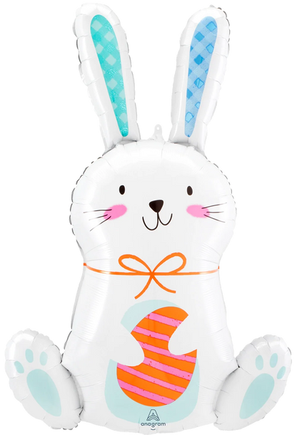 Anagram 33" White Funny Bunny Balloon